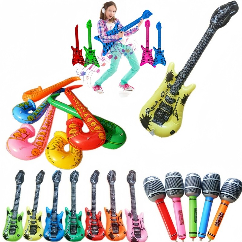 Jual 3/12Pcs Inflatable Instruments Toy Music Balloons Set Simulation ...