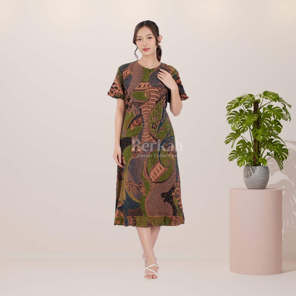Daster Batik Rayon Busui Resleting Surya Teja 2