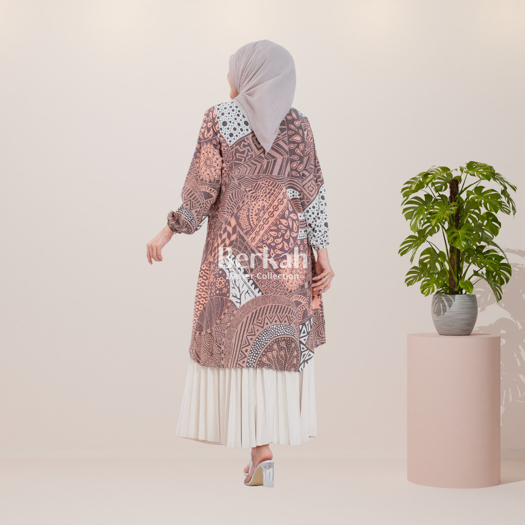 Atasan Batik Tunik Modern Rayon Surya Teja 3