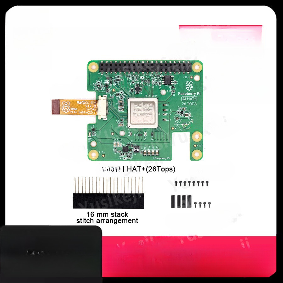 Original Raspberry Pi 5  AI HAT+ Expansion Board 13Tops  26Tops M.2 HAT+ PCIe Hailo-8 Hailo-8L , HAT+ Standrad