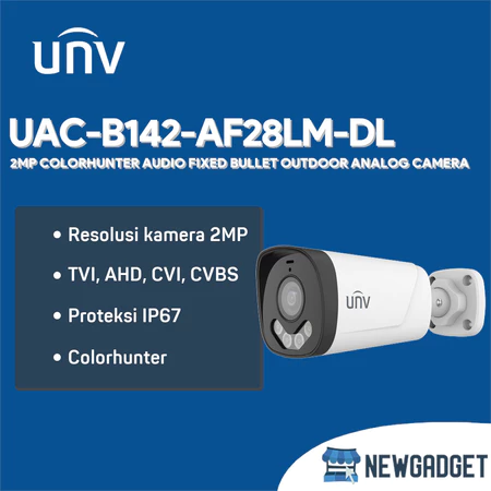 UNV UAC-B142-AF28LM-DL 2MP COLORHUNTER AUDIO FIXED BULLET OUTDOOR ANALOG CAMERA