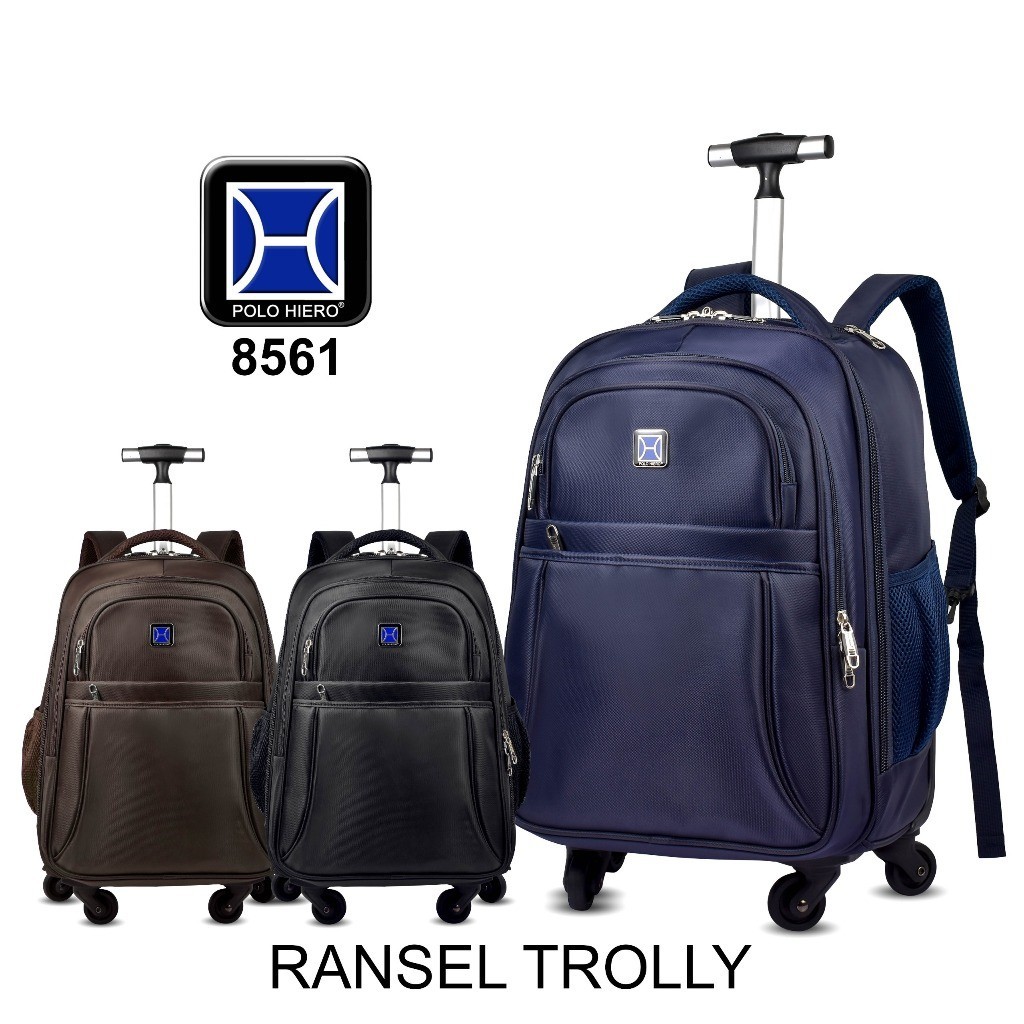 Jual (RBS) Tas Backpack Trolly Polo Hiero 8561 Tas Ransel Travel Tas ...