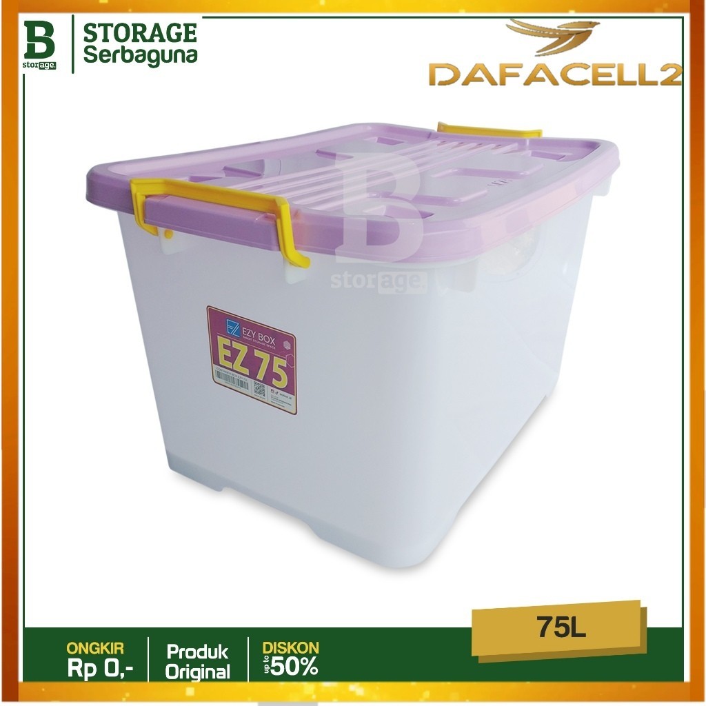 Jual BOX CONTAINER Box Container Ezy cb 75 Liter Dengan Roda Kotak ...