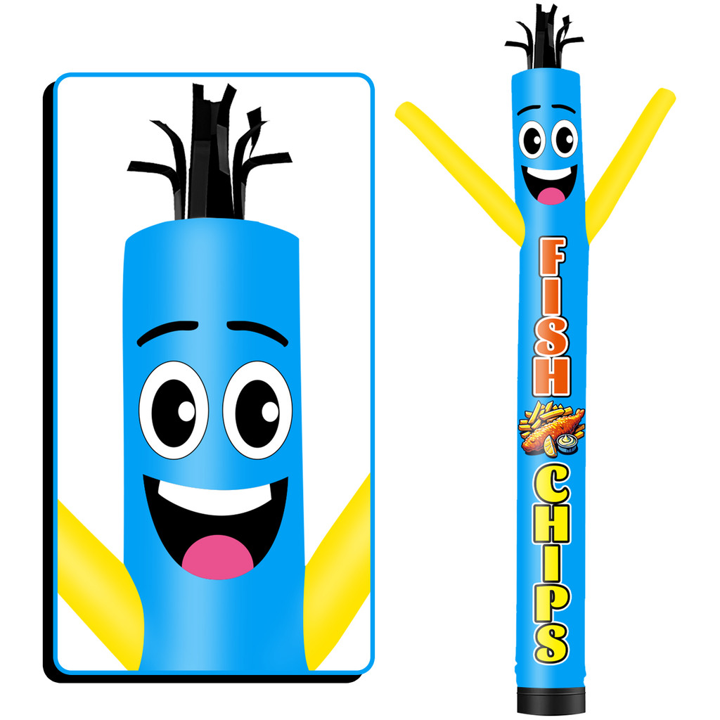 Jual 6/10/15/20FT Tall Inflatable Fish Chips Dancing Guy for Outdoor ...