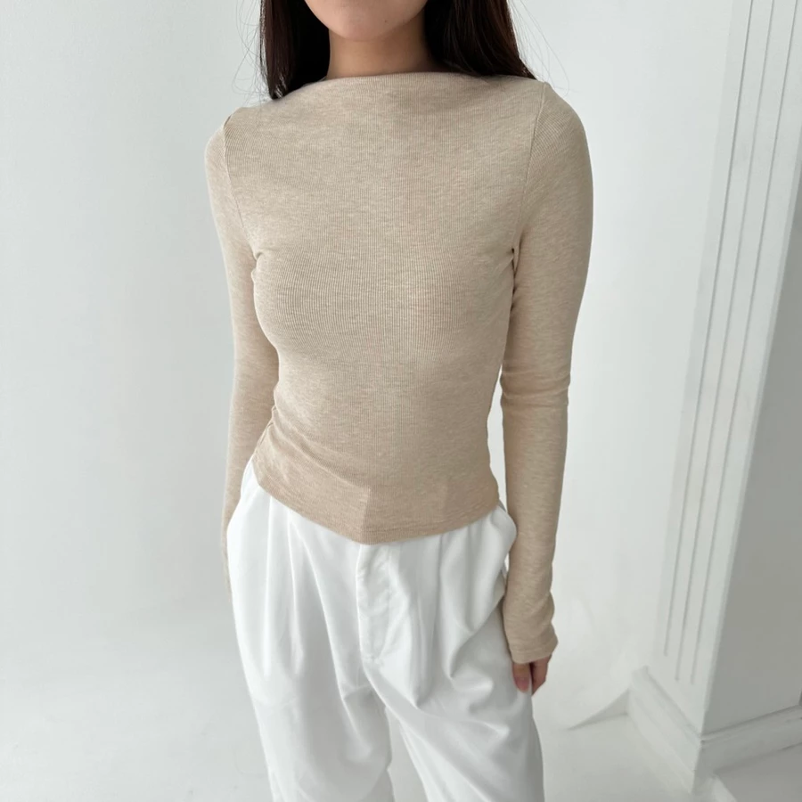 Atasan Knit Wanita Lengan Panjang 