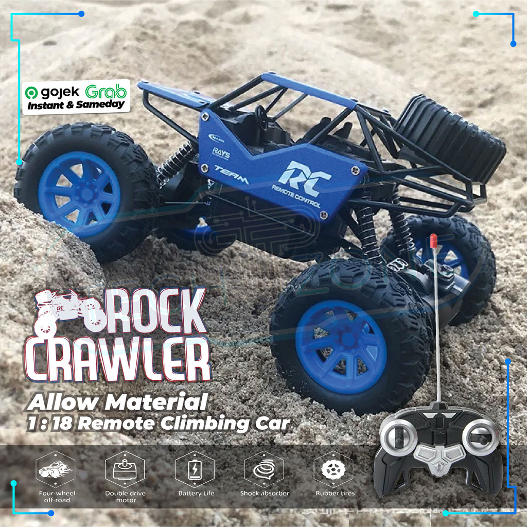 Jual Mobil REMOTE CONTROL ROCK CRAWLER RC 1:18 Monster Truck Offroad ...