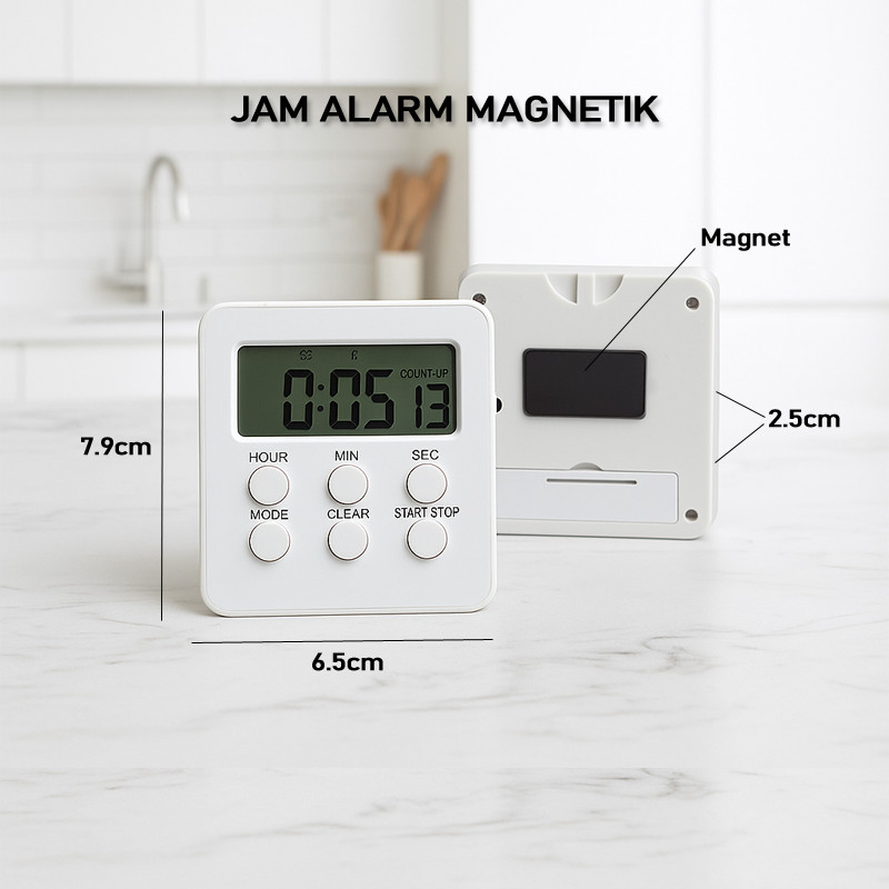 Jual Timer Alarm Dapur Digital Countdown Untuk Memasak Magnetik ...