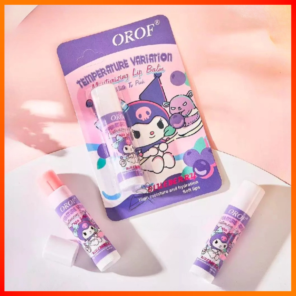 Jual OROF Lip Balm Kuromi Melody Moisturizing Hydrating Lipstick ...