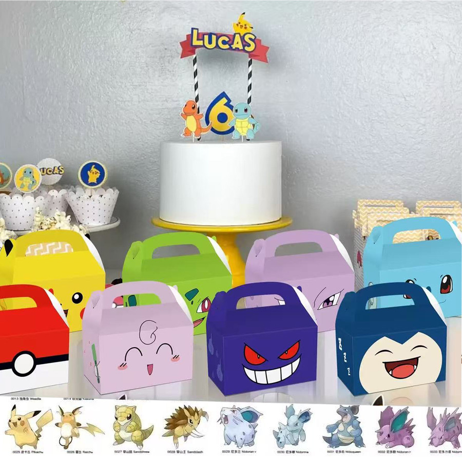 Jual Pokemon Pikachu 3D Paper Gift Box with Handheld Candy Bags for ...
