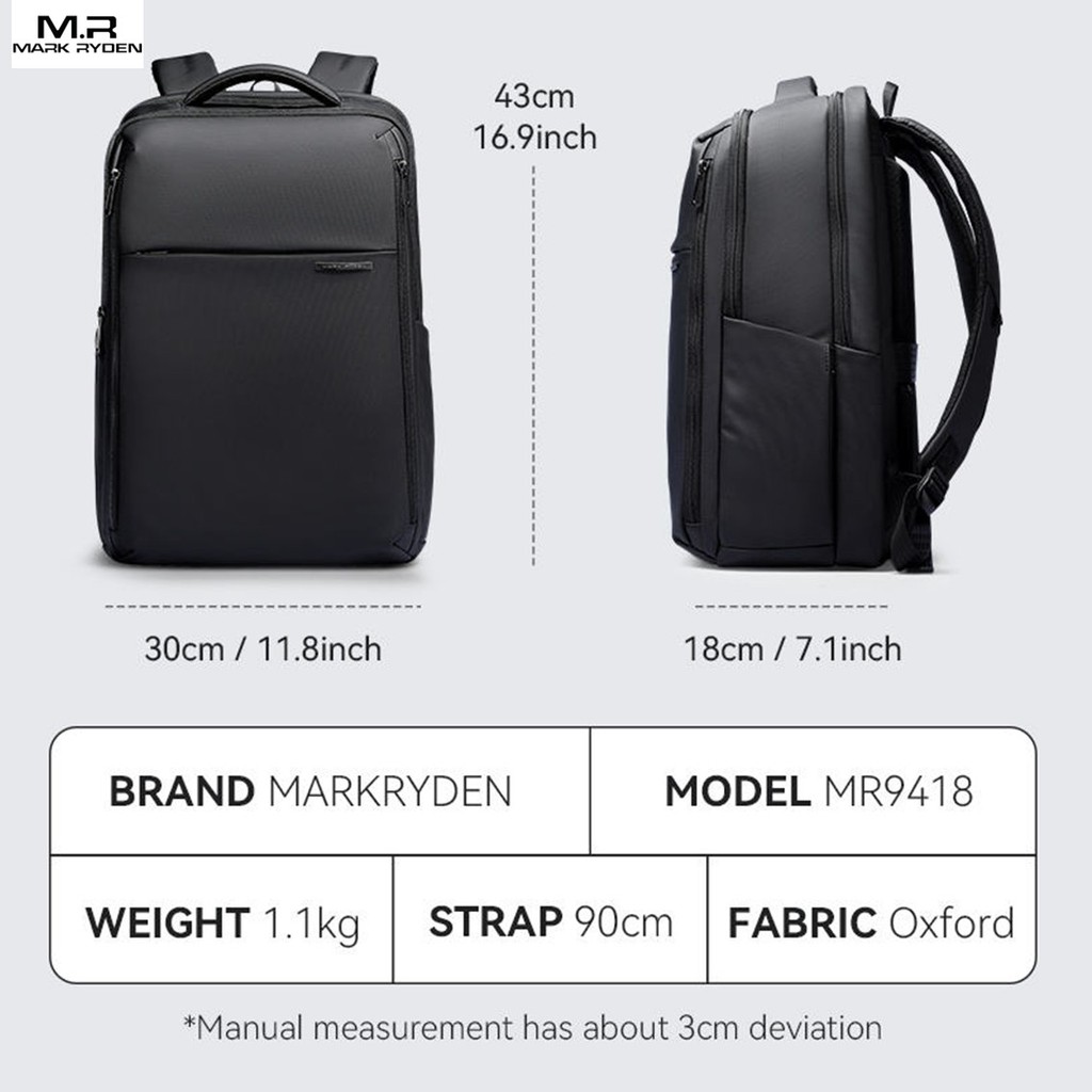 Jual Mark Ryden MR9418 Tas Ransel Backpack Laptop Waterproof 15.6 Inch ...