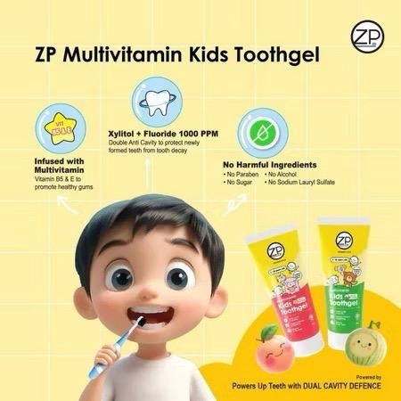 Jual [PB] ZP KIDS Toothpaste 60gr / Kids Tooth Gel Multivitamin / Pasta ...