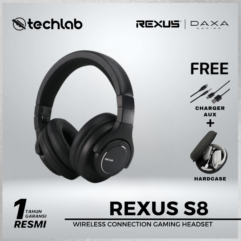 Jual Rexus S8 / S-8 Wireless Headset Dual Mode Low Latency Headphone ...