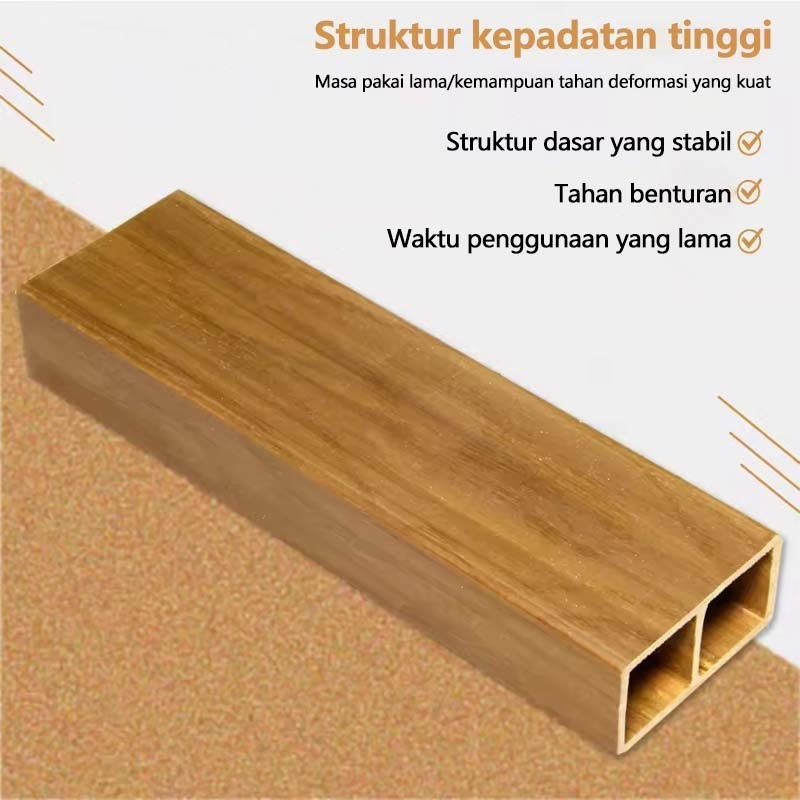 Jual PVC Wall Panel Square Tube / Kisi Kisi Kayu holo paket 10btg ...