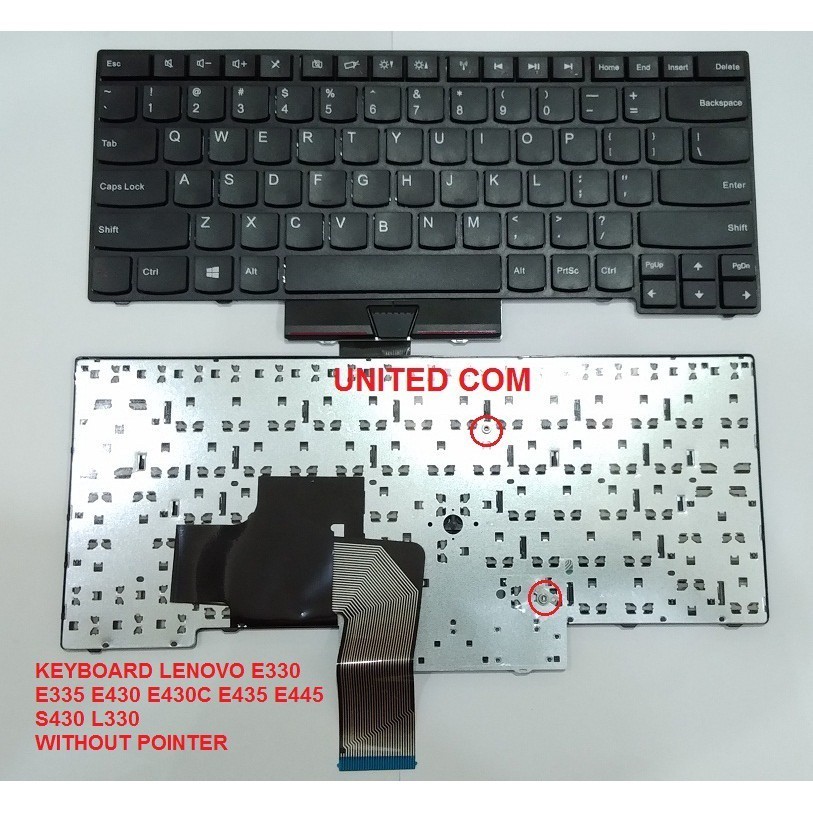 Jual KEYBOARD LENOVO E330 E335 E430 E430C E435 E445 S430 L330 04W2520 ...