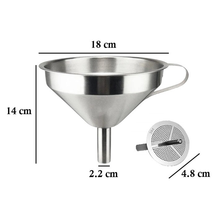 Jual Corong Stainless Serbaguna Isi Cairan Minyak Filter Funnel ...
