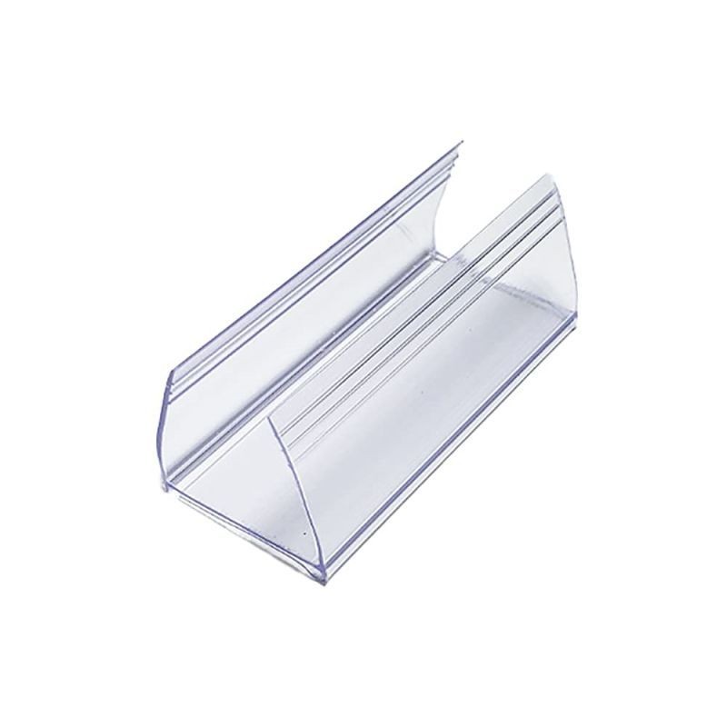 thumbnail image 2 of 100Pcs Wood Shelf Label Holder Plastic Price Tag Holder Supermarket Retail Sign PVC Clear Shelf Label Holder (Includes 100 Pieces Label 2 of 10