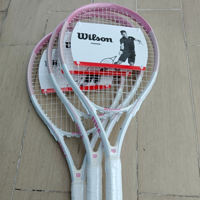 Jual Raket Tennis Wilson Burn White Sakura Burn Ladies Wanita Dewasa ...