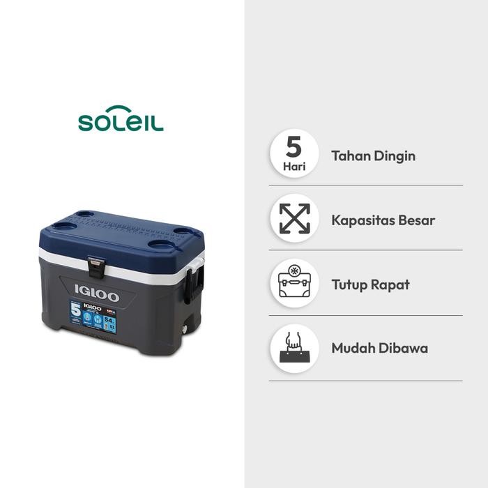 Jual AZKO Igloo 51 ltr Maxcold Cooler Box - Biru Boks Pendingin Tempat ...