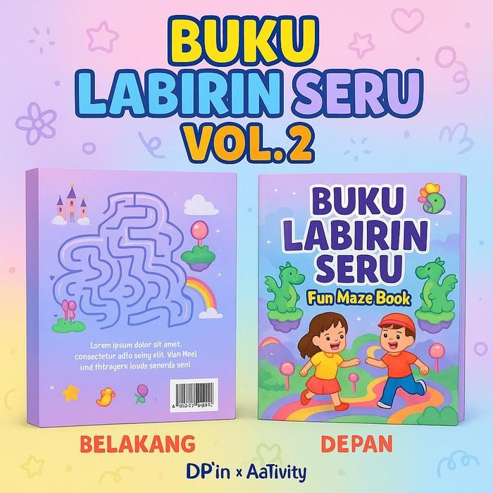 Jual DpinxAaTivityBuku Gambar Mewarnai [ LABIRIN SERU VOL 2 ] Anak ...