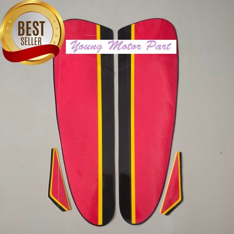 Jual Striping stiker polet motor honda cb100 CB 100 gelatik jadul merah ...