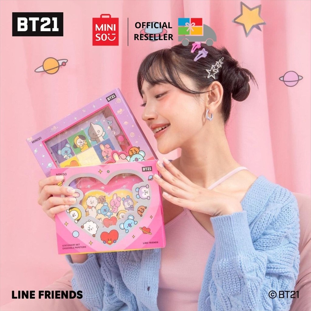 Jual MINISO x BT21 Collection LOOSE -LEAF BOOK SET / STIKER PINK ...
