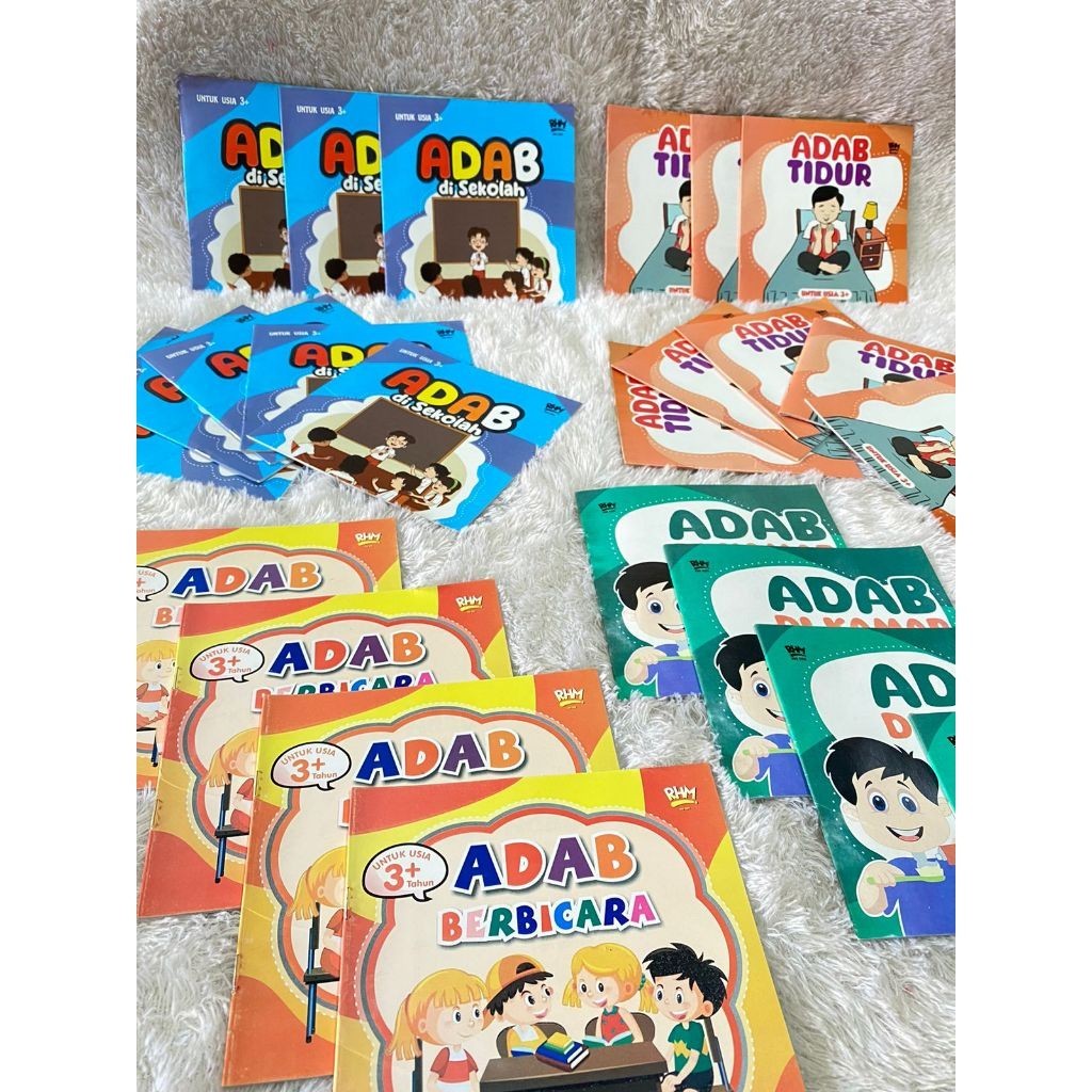Jual Buku Cerita Anak Bergambar Islami Seri Adab / Buku Bilingual Usia ...