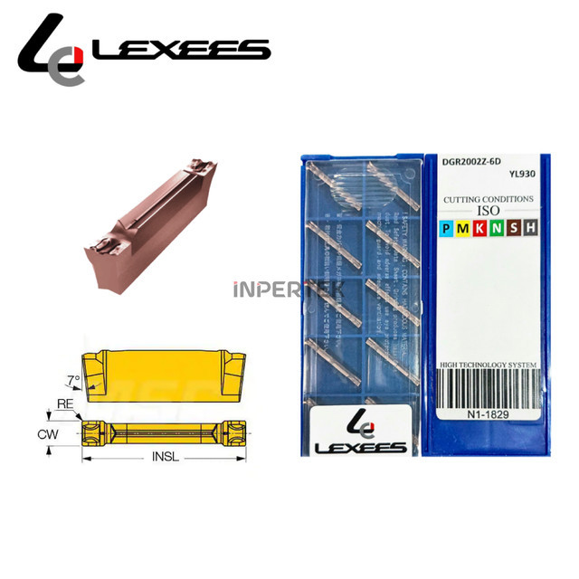 Jual Insert DGR 2002Z 6D LEXEES Pahat Bubut Grooving DGR 2mm Mata ...
