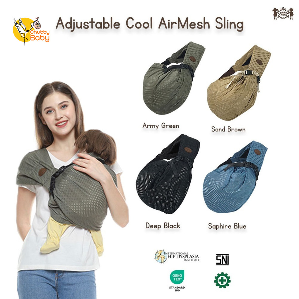 Jual Petite Mimi Adjustable Cool Airmesh Sling | Gendongan Bayi M-Shape ...