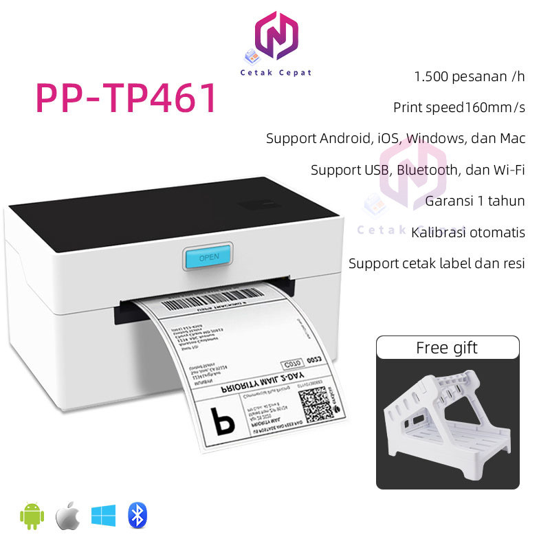 Jual PRINTER BARCODE THERMAL LABEL SUPPORT BLUETOOTH /USB /Wireless ...