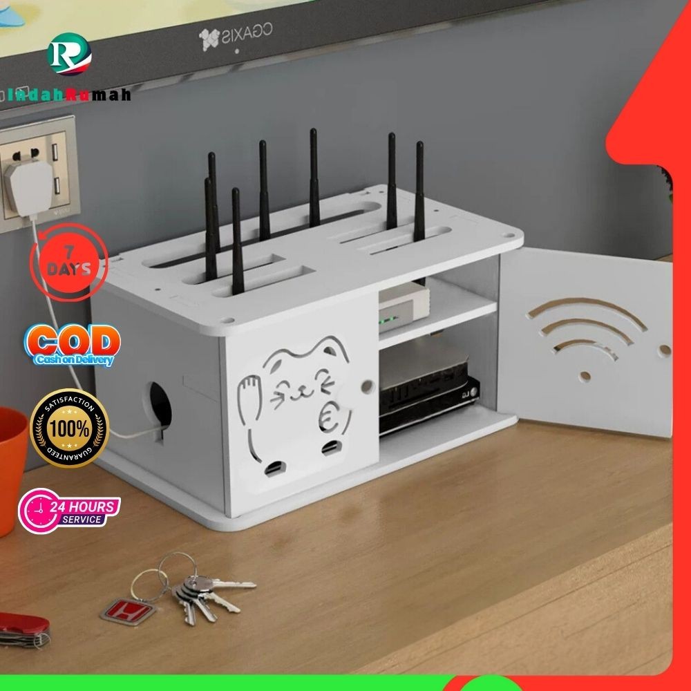 Jual IndahRumah - Rak Gambar Kucing Terukir untuk WiFi Router DVD ...
