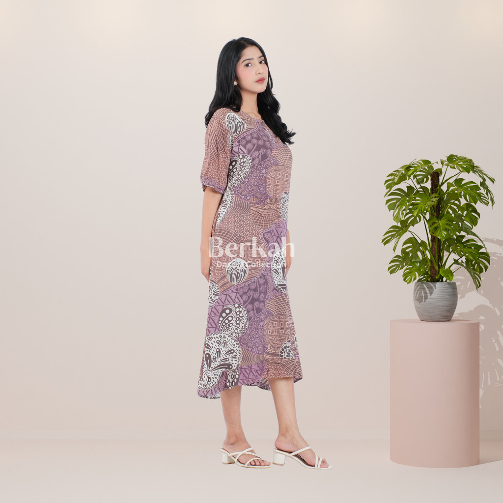 Daster Batik Rayon Busui Kancing Surya Teja 3