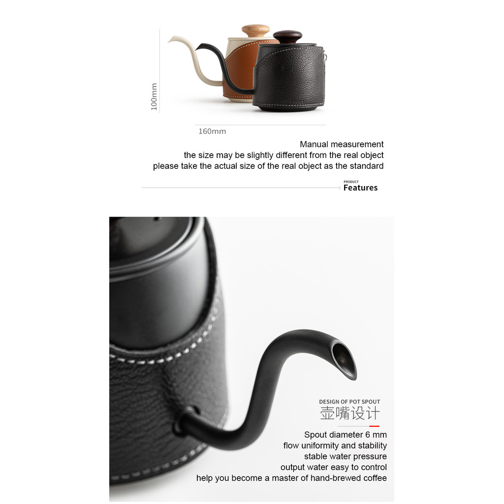 Jual CAFEDE KONA Handleless small Drip Kettle Pour Over Kettle Coffee ...