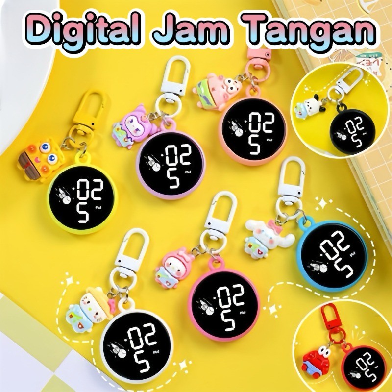 Jual LED Digital Jam Tangan Gantungan Kunci Key Jam Gantungan Kunci LED ...