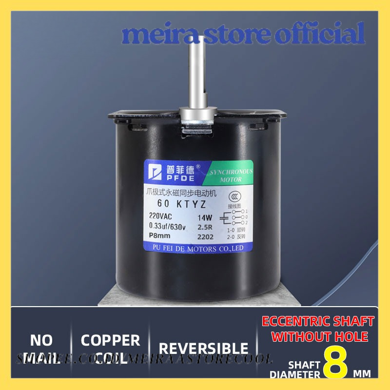 30 tr-min - Moteur à engrenage synchrone, 220V, AC, 14W, 60KTYZ, 50Hz