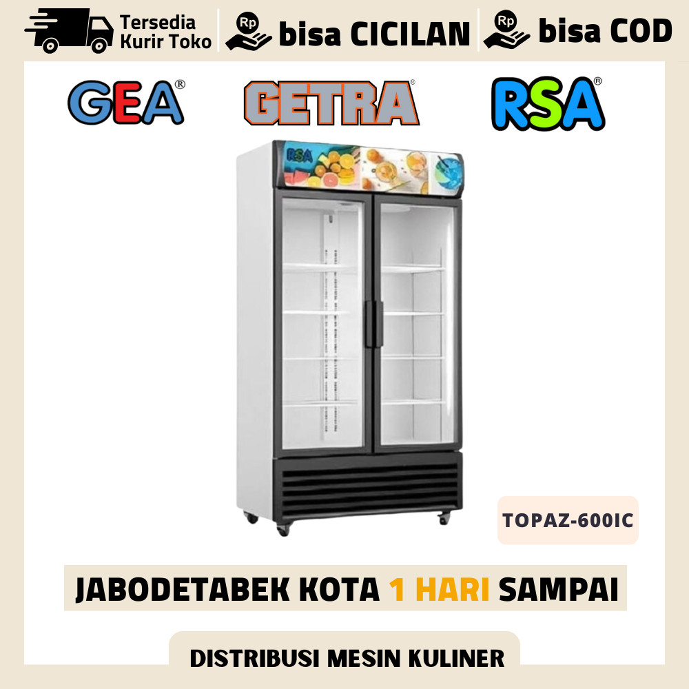 Jual Showcase Rsa Topaz 600 Topaz-600 Kulkas Anti Bunga Es Pendingin ...