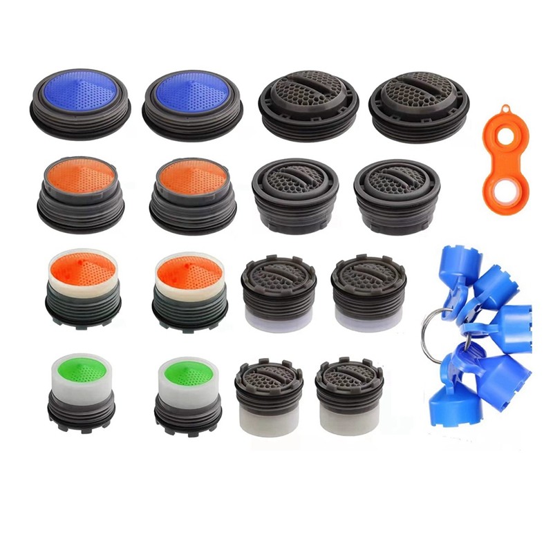 Jual 16 Pieces Faucet Aerator And 5 Pieces Cache Faucet Aerator Key ...