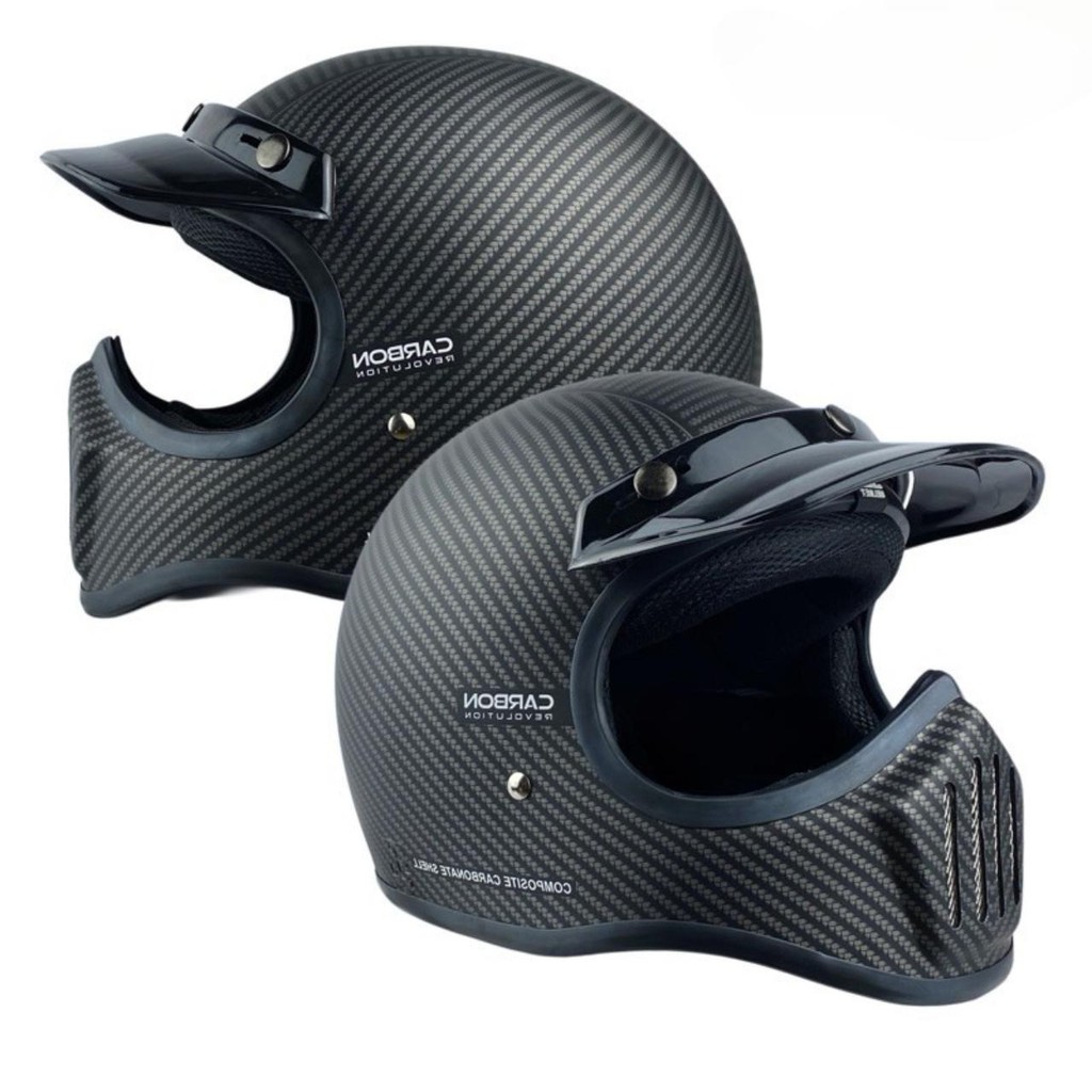 Jual Helm Cakil JS Pet Carbone Gloss SNI Ringan - Full Face SNI ...
