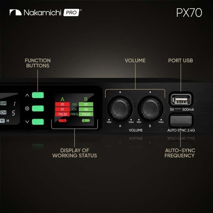 Jual Nakamichi PX70 / PX 70 Professional Wireless Microphone with ...
