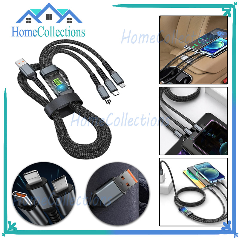 Jual Kabel Data USB 3 in 1 Fast Charger/3 In 1 Fast Charging Cable ...