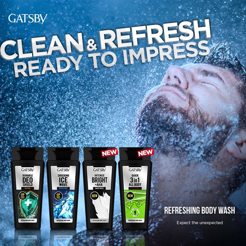 Jual Najmia 2 - GATSBY Refreshing Body Wash 250ml & Refill 450ml I Body ...