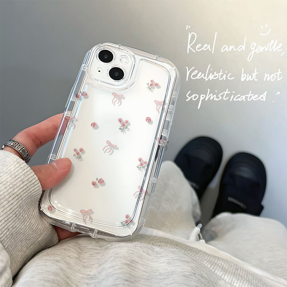 Coque Pour IPhone - Modèles 11 à 16 Pro Max - Motif Fleur Smiley - Support Inclus - Neuf