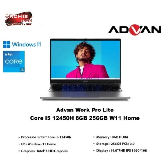 Jual Advan Work Pro Lite Core I5 12450H 8GB 256GB W11 Home | Shopee ...