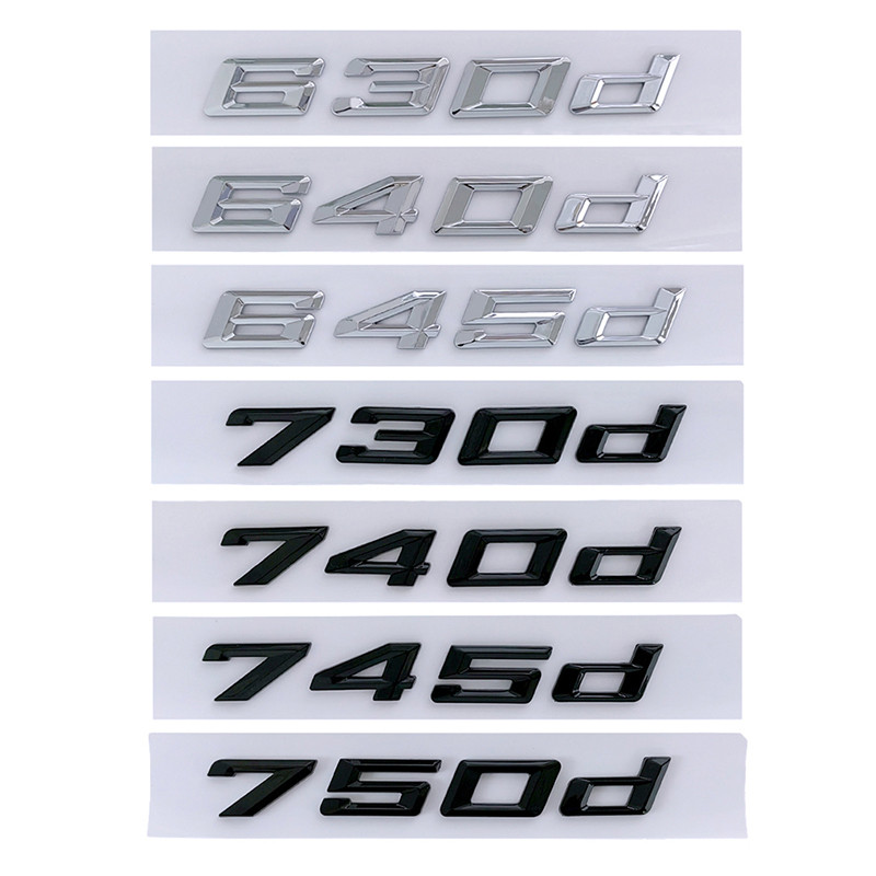 Jual 3d ABS Black Car Letters Sticker For 630d 640d 645d 650d 730d 740d ...