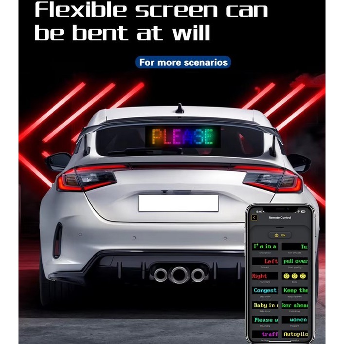 Jual LAYAR LED MATRIX PANEL MOBIL lampu rgb display gambar usb pixel ...