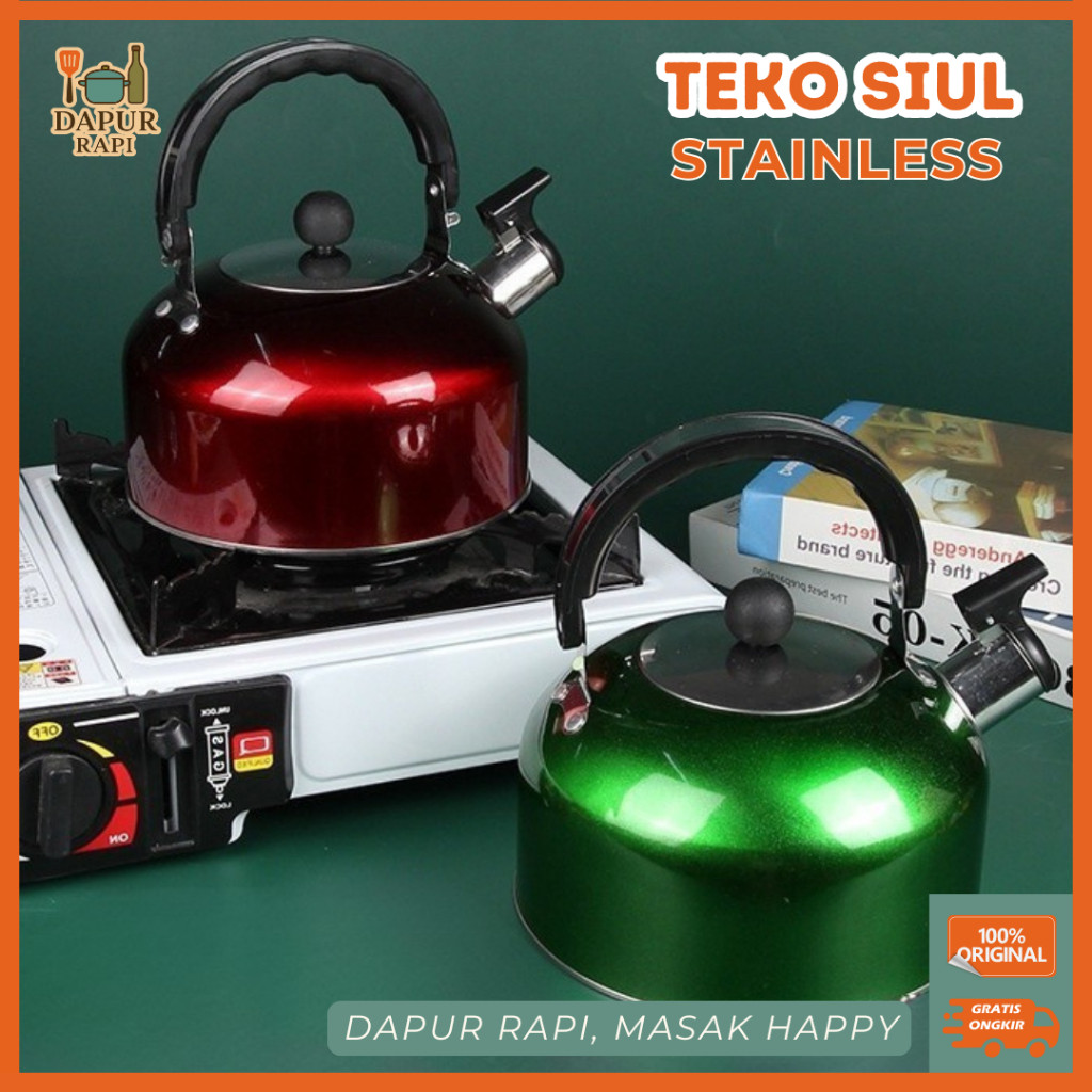 Jual Dapur Rapi - Teko Bunyi Stainless Steel Warna – Kompor Gas ...