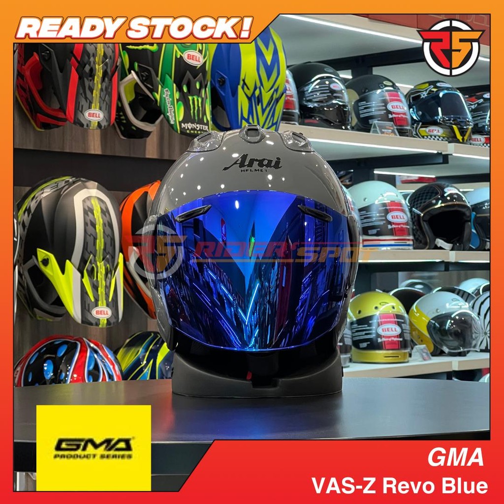 Jual Visor Helm Arai VZ-Ram VAS-Z revo Blue Kaca Helm by GMA | Shopee ...