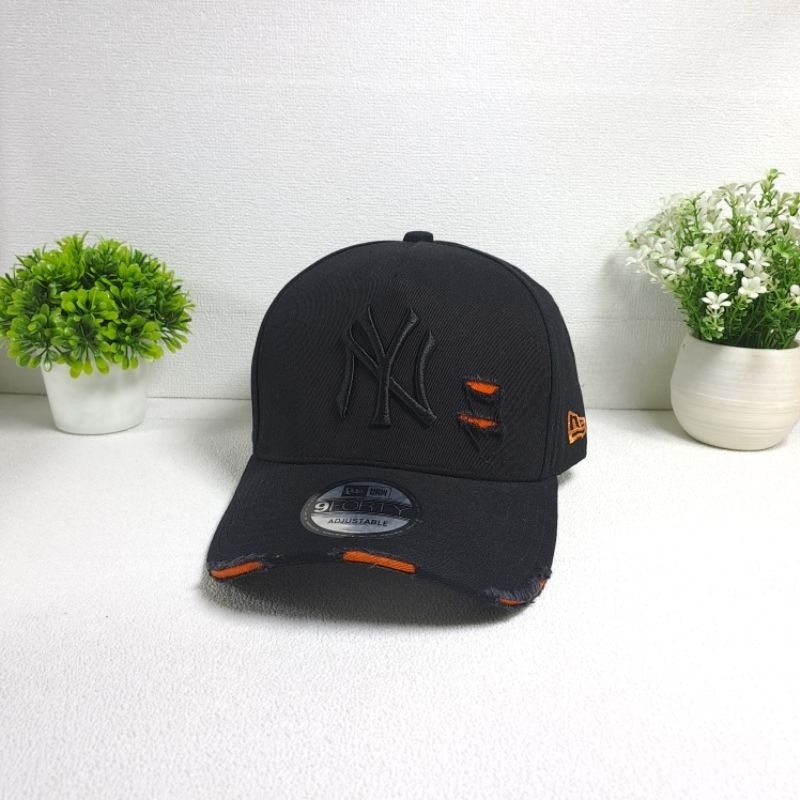 Jual Topi Pria Ny Damage Ripped Sobek Logo Bordir Baseball Caps ...