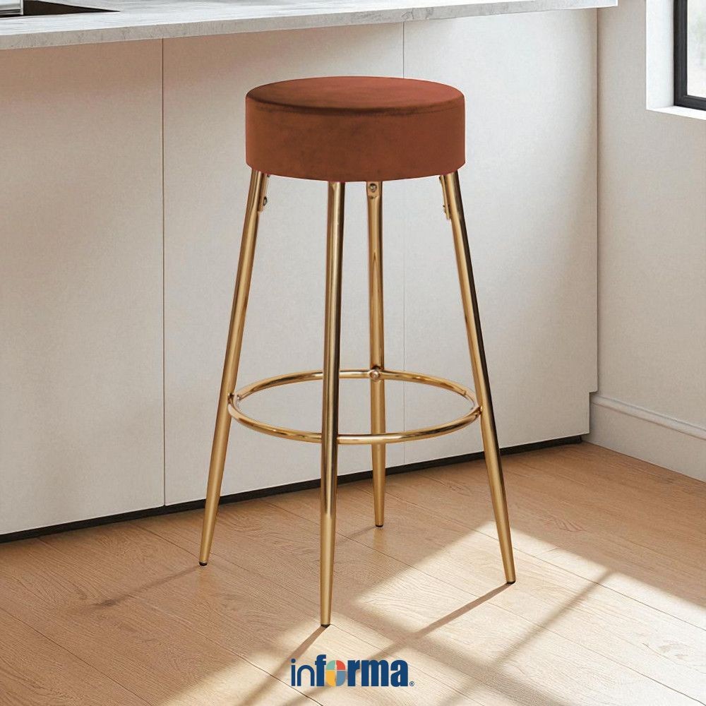 Jual Informa Wichita Bangku Bar Fabric - Cokelat Bar Stool Kursi Kafe ...