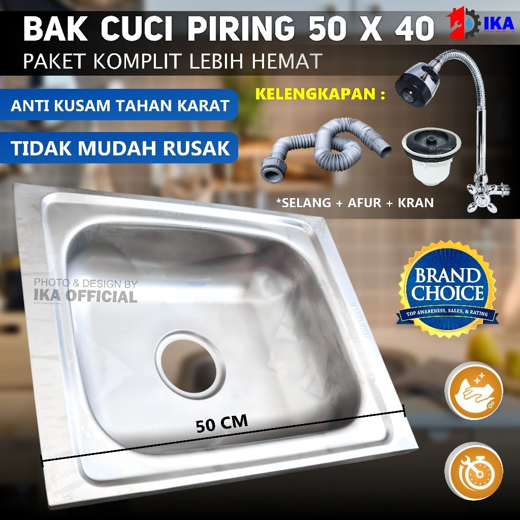 Jual SAB STAINLESS Paket Lengkap Kitchen Sink Paket Kran kitchen sink ...