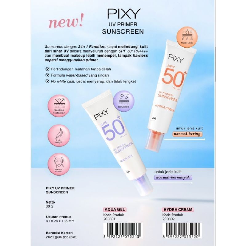 Jual PIXY UV Primer Sunscreen SPF 50+ PA++++ | Shopee Indonesia